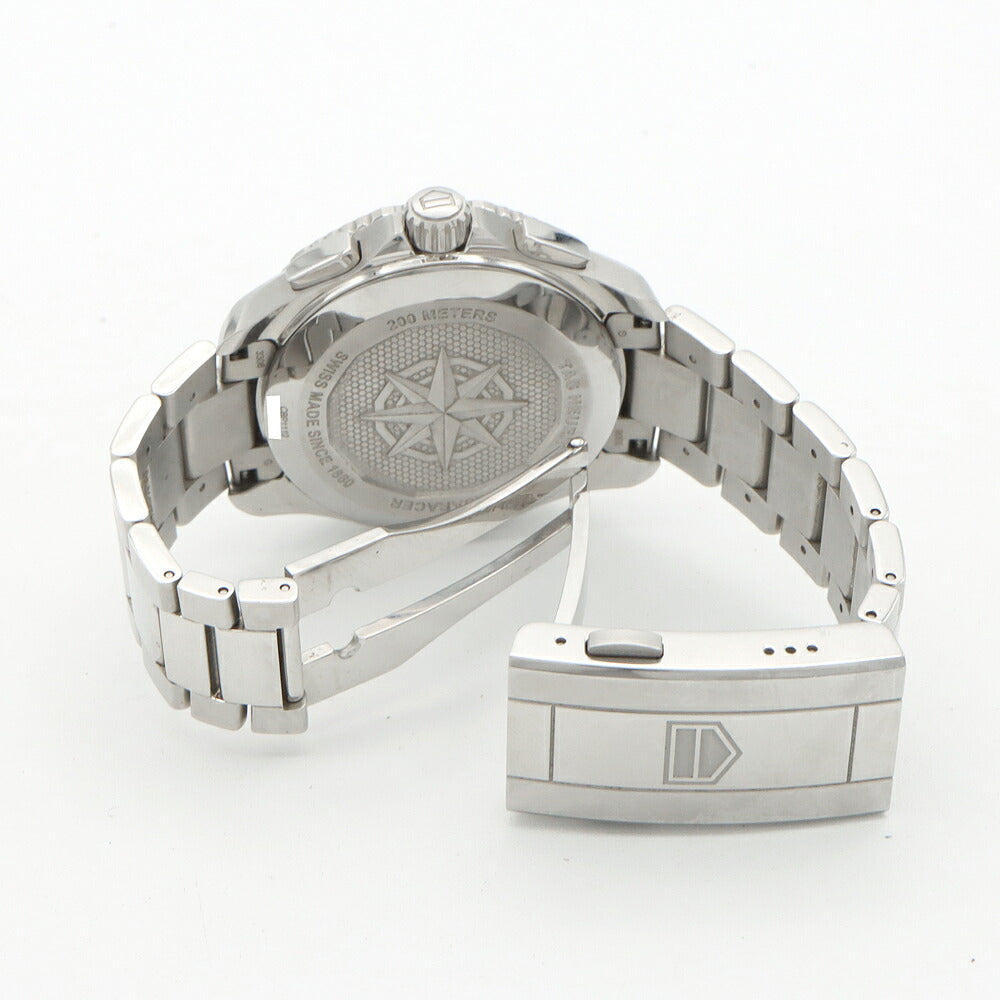 電池交換済 TAG Heuer タグホイヤー アクアレーサー プロフェッショナル200 CBP1110 クロノグラフ デイト 200m防水 黒 ブラック SS ステンレス メンズ クォーツ【6ヶ月保証】【腕時計】【中古】