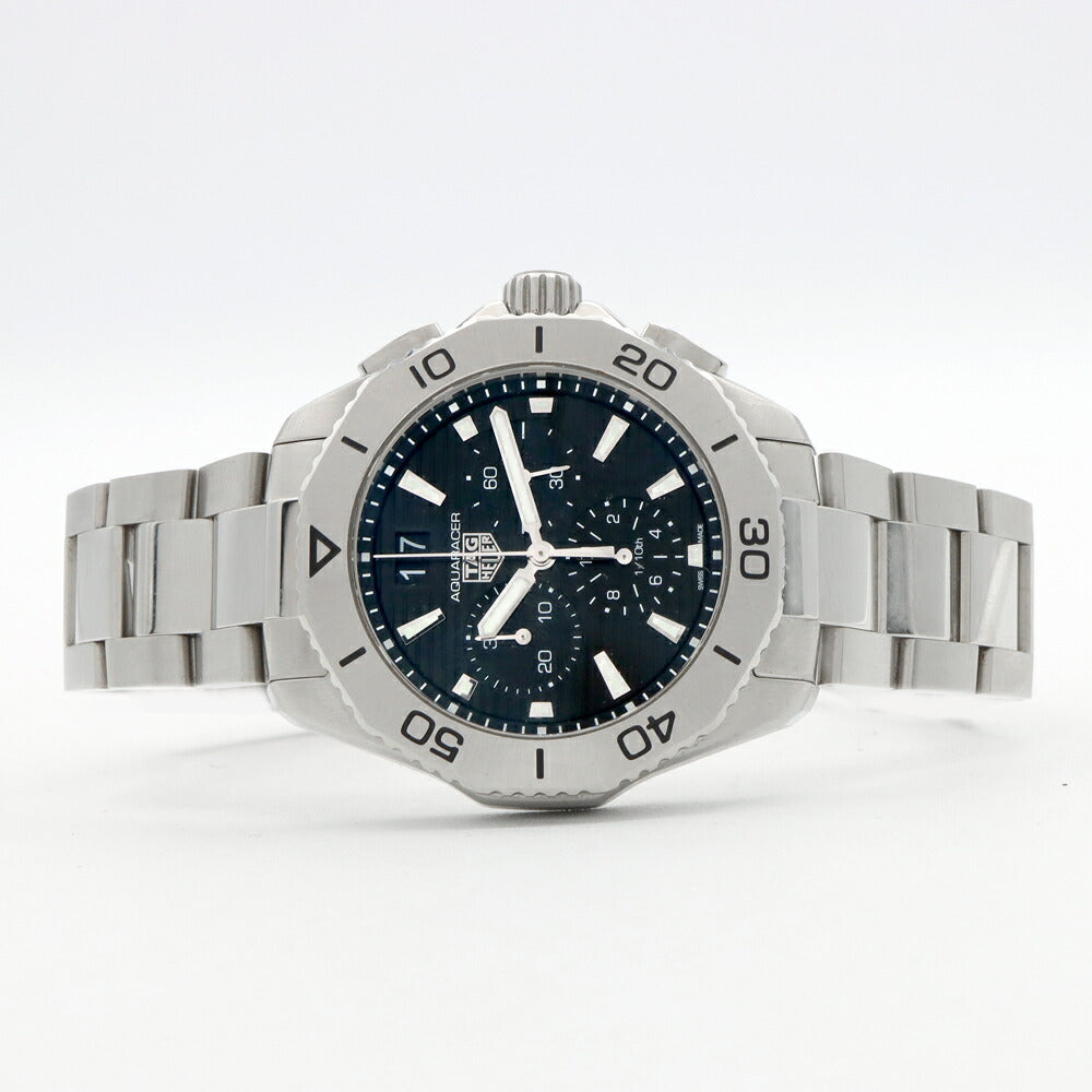 電池交換済 TAG Heuer タグホイヤー アクアレーサー プロフェッショナル200 CBP1110 クロノグラフ デイト 200m防水 黒 ブラック SS ステンレス メンズ クォーツ【6ヶ月保証】【腕時計】【中古】