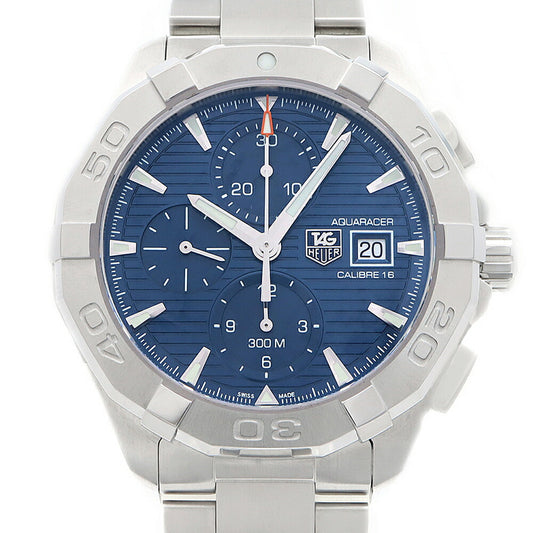 TAG Heuer Aquaracer Caliber 16 Chronograph CAY2112 BA0927 Date 300m Water Resistant Blue SS Stainless Steel Men's Automatic Winding [6 Month Warranty] [Watch] [Used]