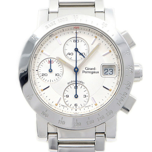 GIRARD PERREGAUX Girard Perregaux GP7500 Chronograph 7500 30m Water Resistant Date Silver SS Stainless Steel Men's Automatic Winding GP [6 Month Warranty] [Watch] [Used]