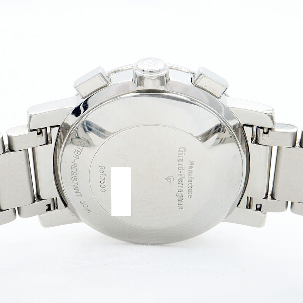 GIRARD PERREGAUX ジラールペルゴ GP7500 クロノグラフ 7500 30ｍ防水 デイト シルバー SS ステンレス メンズ 自動巻き GP【6ヶ月保証】【腕時計】【中古】