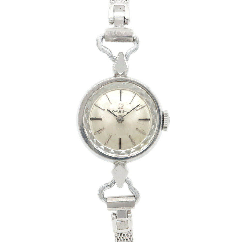 OMEGA オメガ Cal.483 511.107 17石 カットガラス シルバー SS ステンレス レディース 手巻き アンティーク ヴィンテージ【腕時計】【中古】