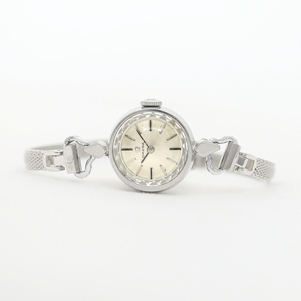 OMEGA オメガ Cal.483 511.107 17石 カットガラス シルバー SS ステンレス レディース 手巻き アンティーク ヴィンテージ【腕時計】【中古】
