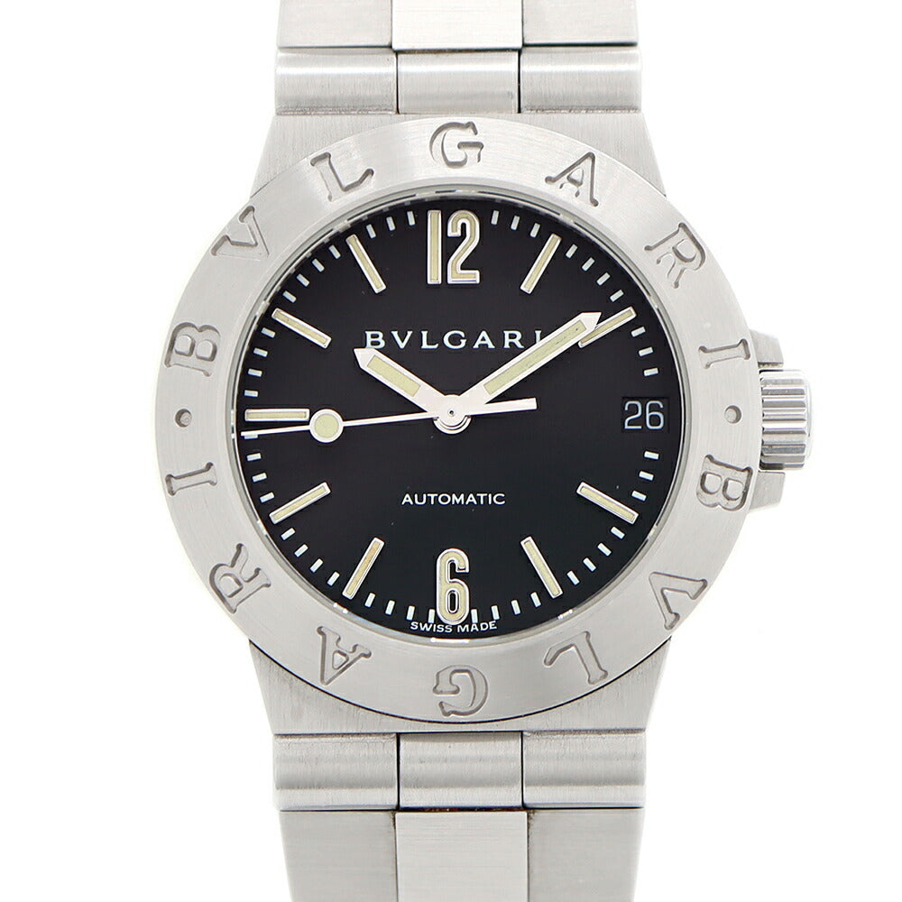 BVLGARI Bvlgari Diagono Sport LCV29S Date Black SS Stainless Steel Ladies Automatic Winding [6 Month Warranty] [Watch] [Used]