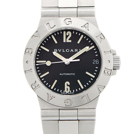 BVLGARI Bvlgari Diagono Sport LCV29S Date Black SS Stainless Steel Ladies Automatic Winding [6 Month Warranty] [Watch] [Used]