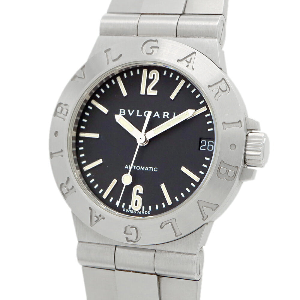 BVLGARI Bvlgari Diagono Sport LCV29S Date Black SS Stainless Steel Ladies Automatic Winding [6 Month Warranty] [Watch] [Used]