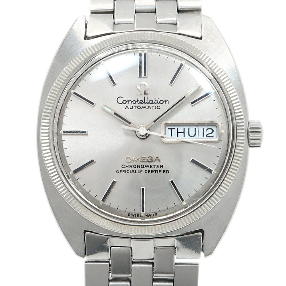 OMEGA オメガ コンステレーション Cライン WGベゼル ST16.029 Cal.751 24石 デイデイト シルバー SS ステンレス メンズ 自動巻き アンティーク ヴィンテージ【腕時計】【中古】