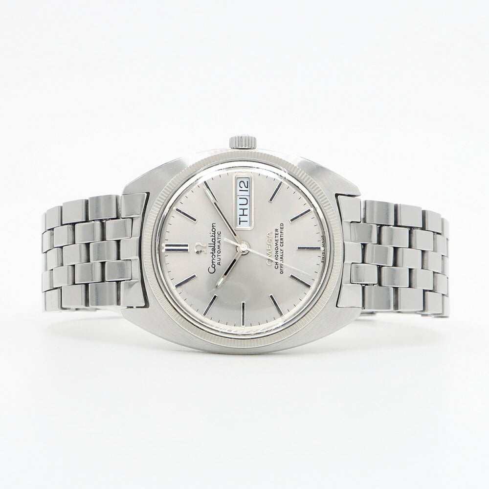 OMEGA Constellation C Line WG Bezel ST16.029 Cal.751 24 Jewels Day Date Silver SS Stainless Steel Men's Automatic Winding Antique Vintage [Watch] [Used]