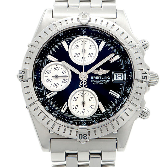Internally inspected BREITLING Chronomat Blackbird A13350 Date Chronograph 100m Water Resistant Black SS Stainless Steel Men's Automatic Winding [6 Month Warranty] [Watch] [Used]