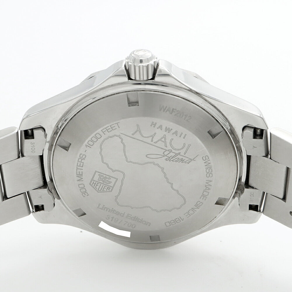 TAG Heuer タグホイヤー アクアレーサー マウイ島 日本700本限定 WAF2012 300m防水 デイデイト ブラックシェル SS ステンレス メンズ 自動巻き【6ヶ月保証】【腕時計】【中古】