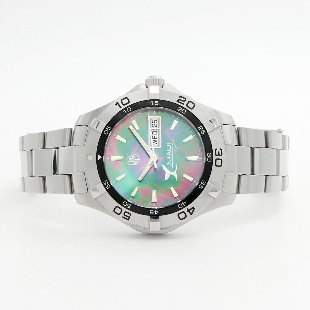 TAG Heuer タグホイヤー アクアレーサー マウイ島 日本700本限定 WAF2012 300m防水 デイデイト ブラックシェル SS ステンレス メンズ 自動巻き【6ヶ月保証】【腕時計】【中古】
