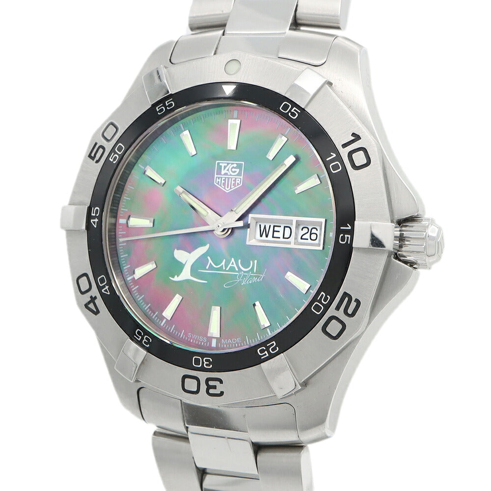 TAG Heuer タグホイヤー アクアレーサー マウイ島 日本700本限定 WAF2012 300m防水 デイデイト ブラックシェル SS ステンレス メンズ 自動巻き【6ヶ月保証】【腕時計】【中古】