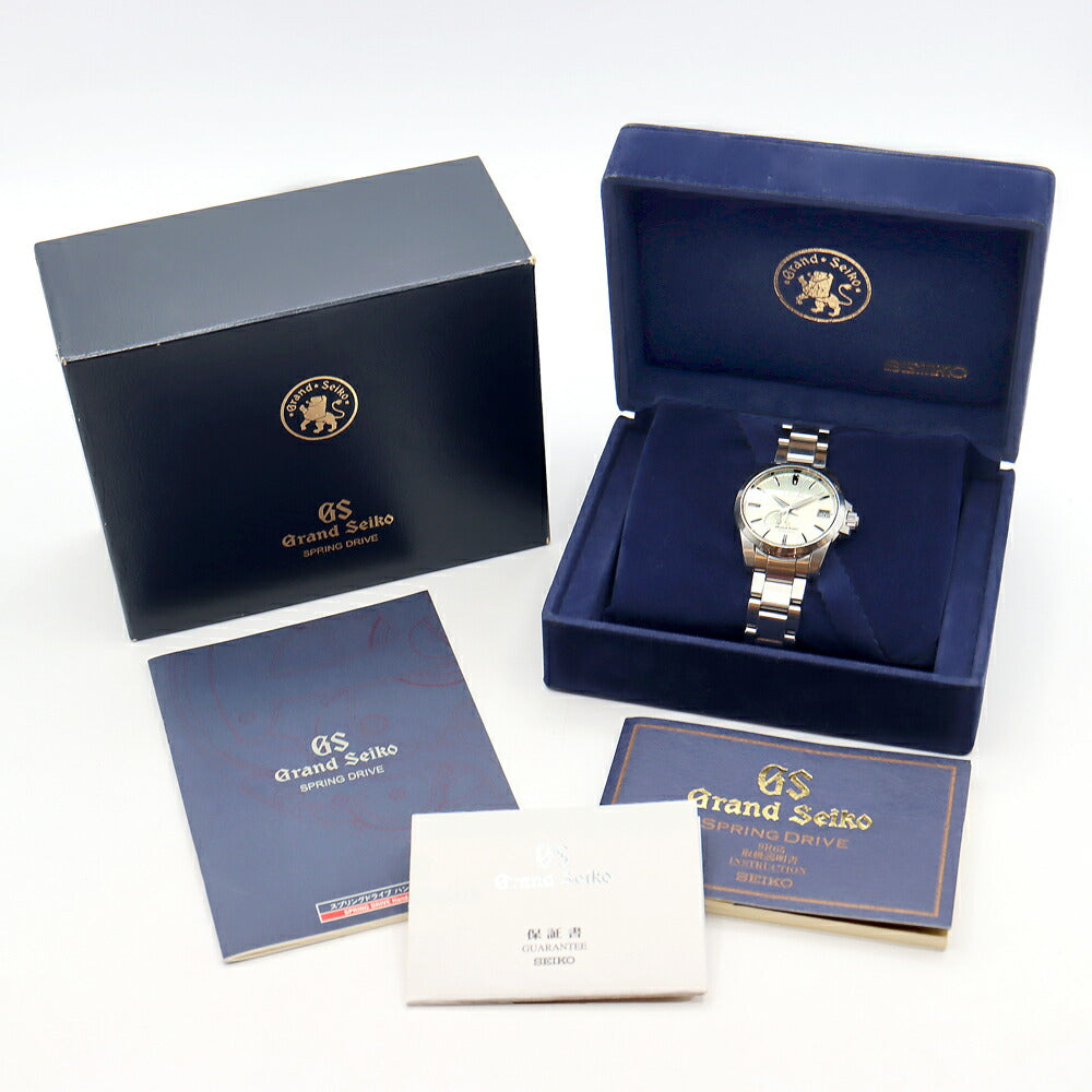 SEIKO Grand Seiko Spring Drive 9R65-0AG0 SBGA015 Power Reserve Date Silver SS Stainless Steel Men's Automatic Winding [6 Month Warranty] [Watch] [Used]