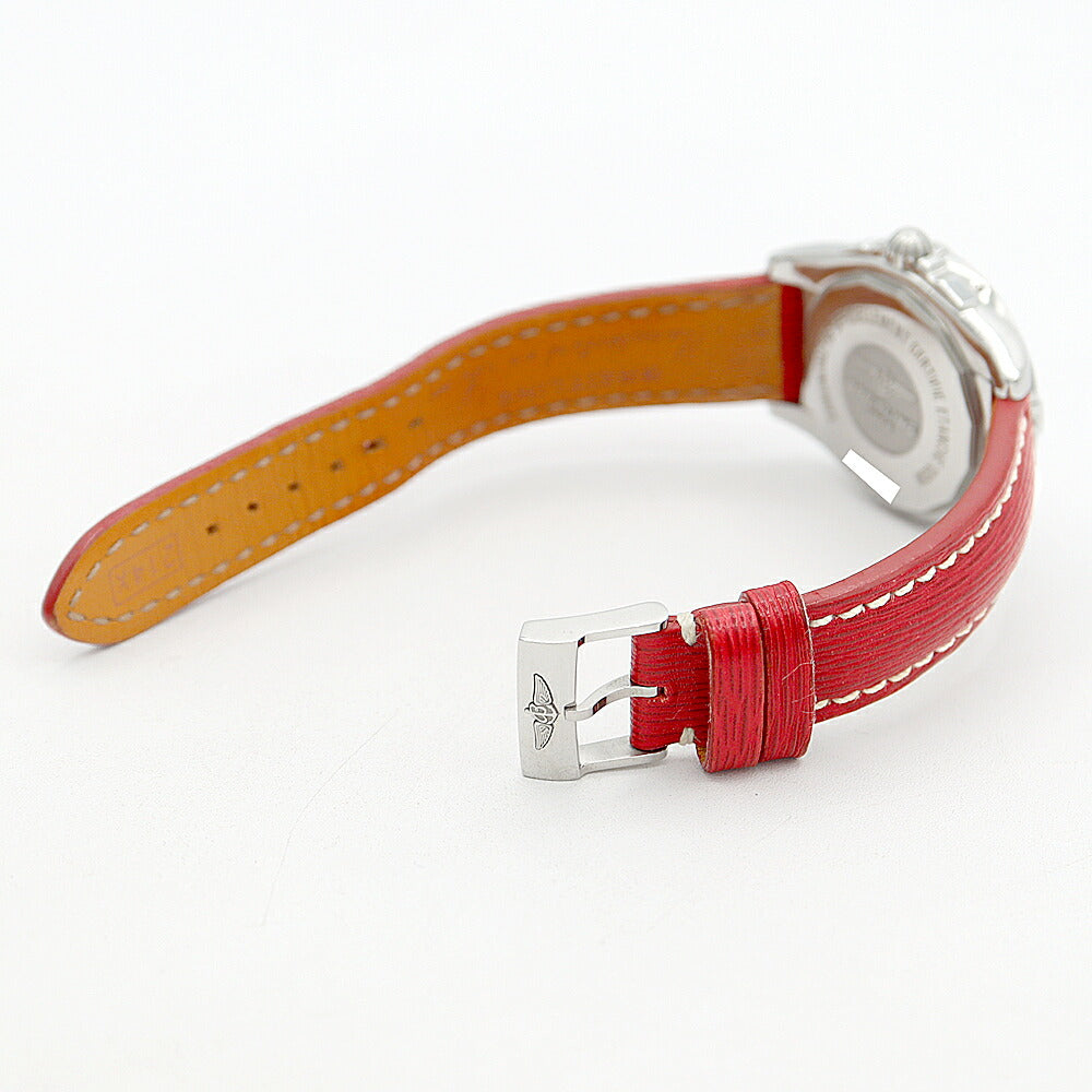 内部点検済 BREITLING ブライトリング ギャラクティック 36 ダイヤベゼル A37330 ダイヤモンド デイト 100m防水 スモールセコンド 白 ホワイトシェル SS ステンレス 純正ベルト 純正尾錠 レディース 自動巻き【6ヶ月保証】【腕時計】【中古】