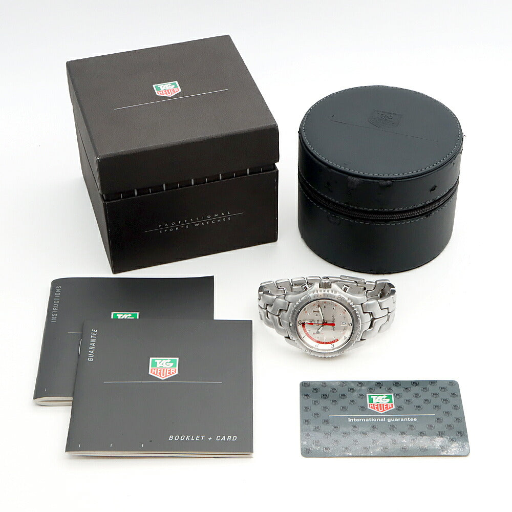 電池交換済 TAG Heuer タグホイヤー リンク オラクルレーシング クロノグラフ 1500本限定 CT1118 BA0550 デイト 200m防水 シルバー SS ステンレス メンズ クォーツ【6ヶ月保証】【腕時計】【中古】