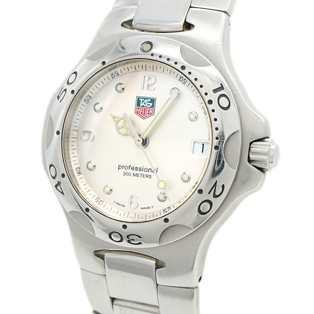 電池交換済 TAG Heuer タグホイヤー キリウム WL1114 デイト 200m防水 シルバー SS ステンレス メンズ クォーツ【6ヶ月保証】【腕時計】【中古】