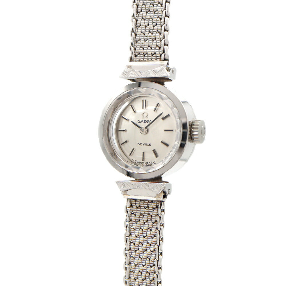 OMEGA オメガ DeVille デビル カットガラス 511.286 Cal.485 17石 シルバー SS ステンレス レディース 手巻き アンティーク ヴィンテージ デヴィル【腕時計】【中古】
