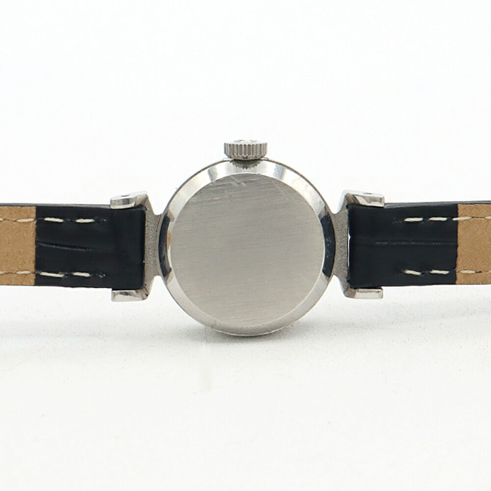OMEGA DeVille cut glass 511.254 Cal.485 17 stones linen dial silver SS stainless steel ladies manual winding DeVille antique vintage [watch] [used]