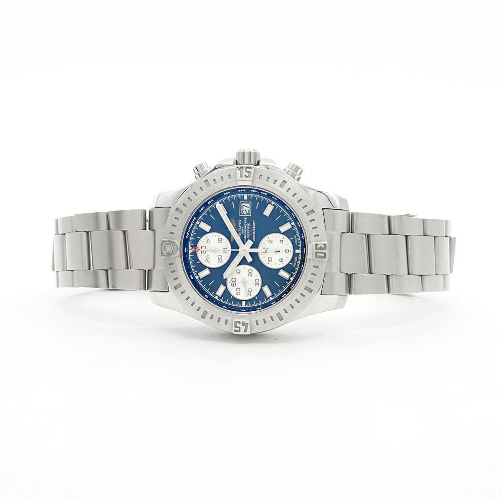 Internally inspected BREITLING Colt Chronograph A13388 Date 200m Water Resistant Blue SS Stainless Steel Men's Automatic Winding [6 Month Warranty] [Watch] [Used]