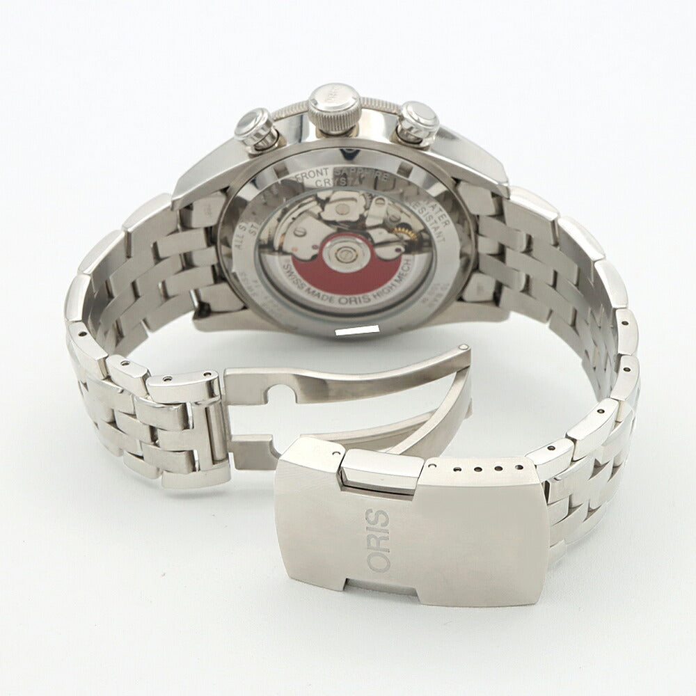 ORIS オリス アーティックス GT クロノグラフ 7661-14 デイト 100m防水 裏スケ 黒 ブラック SS ステンレス メンズ 自動巻き【6ヶ月保証】【腕時計】【中古】