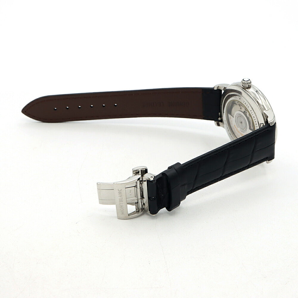 MONTBLANC モンブラン スター レガシー ムーンフェイズ 7435 デイト 30m防水 裏スケ シルバー SS ステンレス 純正尾錠 メンズ 自動巻き【6ヶ月保証】【腕時計】【中古】