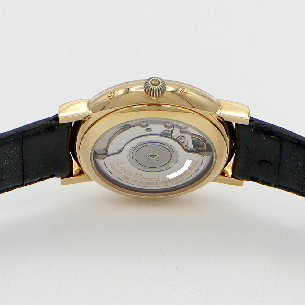 Louis Erard ルイエラール トリプルカレンダー ムーンフェイズ 82.0798 裏スケ スケルトン 黒 ブラック YGP イエローゴールド 純正ベルト 純正尾錠 メンズ 自動巻き【6ヶ月保証】【腕時計】【中古】