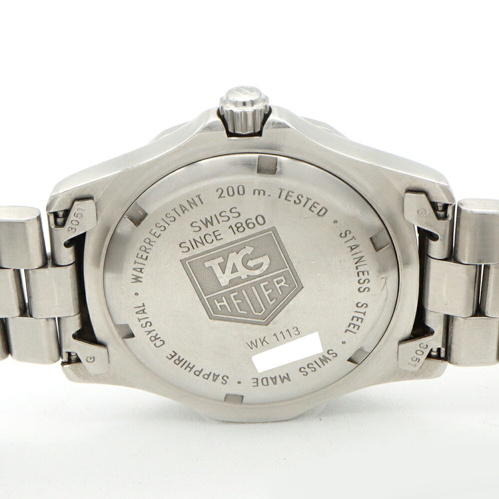 電池交換済 TAG Heuer タグホイヤー 2000シリーズ プロフェッショナル WK1113 デイト 青 ブルー SS ステンレス メンズ クォーツ【6ヶ月保証】【腕時計】【中古】