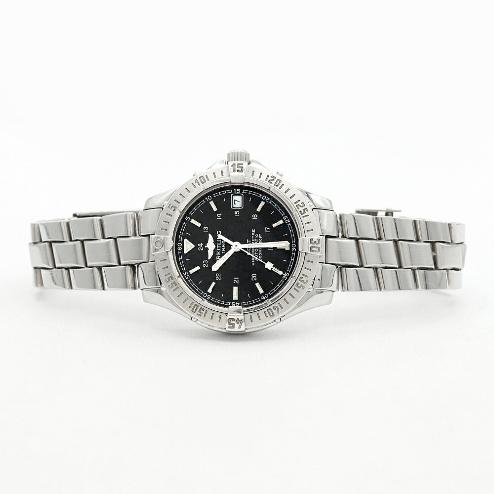 BREITLING ブライトリング コルトオーシャン A17350 デイト 500m防水 黒 ブラック SS ステンレス メンズ 自動巻き【6ヶ月保証】【腕時計】【中古】