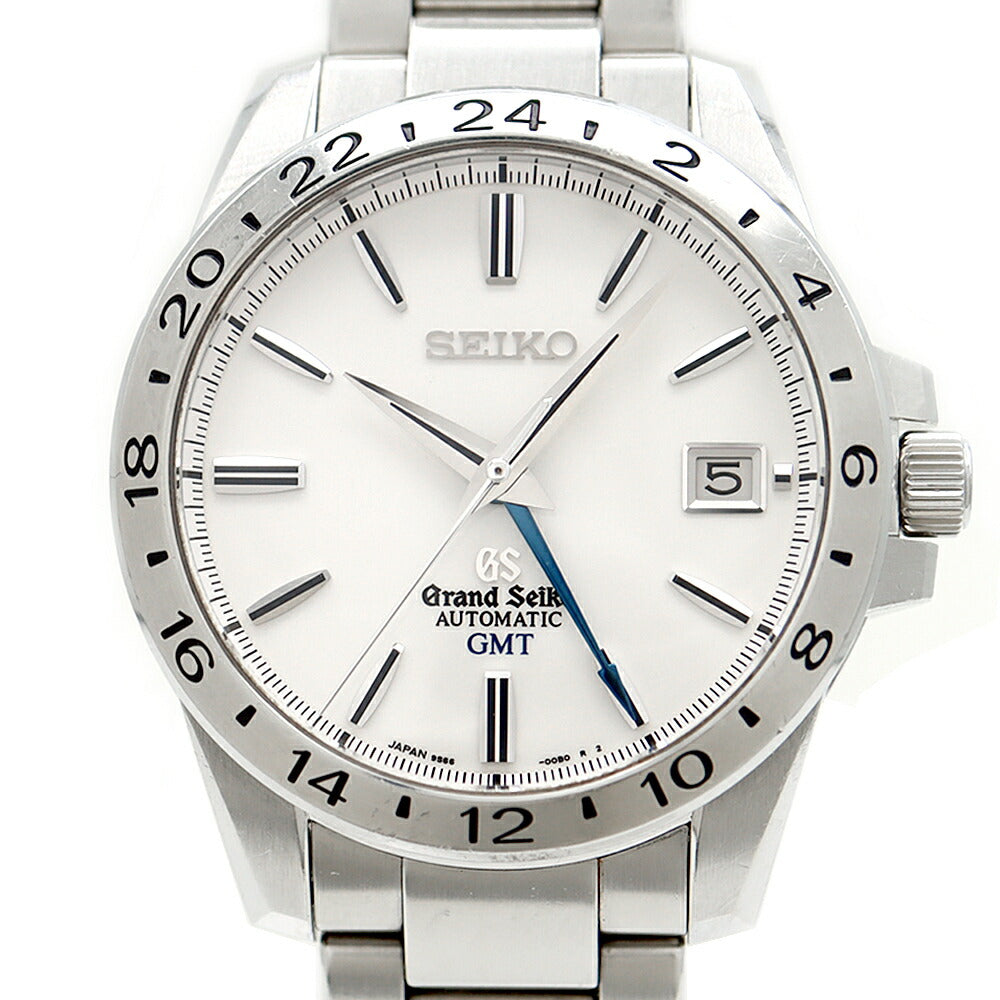 SEIKO GS Grand Seiko Mechanical GMT 9S66-00A0 SBGM025 100m Water Resistant Date Silver SS Stainless Steel Men's Automatic Winding [6 Month Warranty] [Watch] [Used]