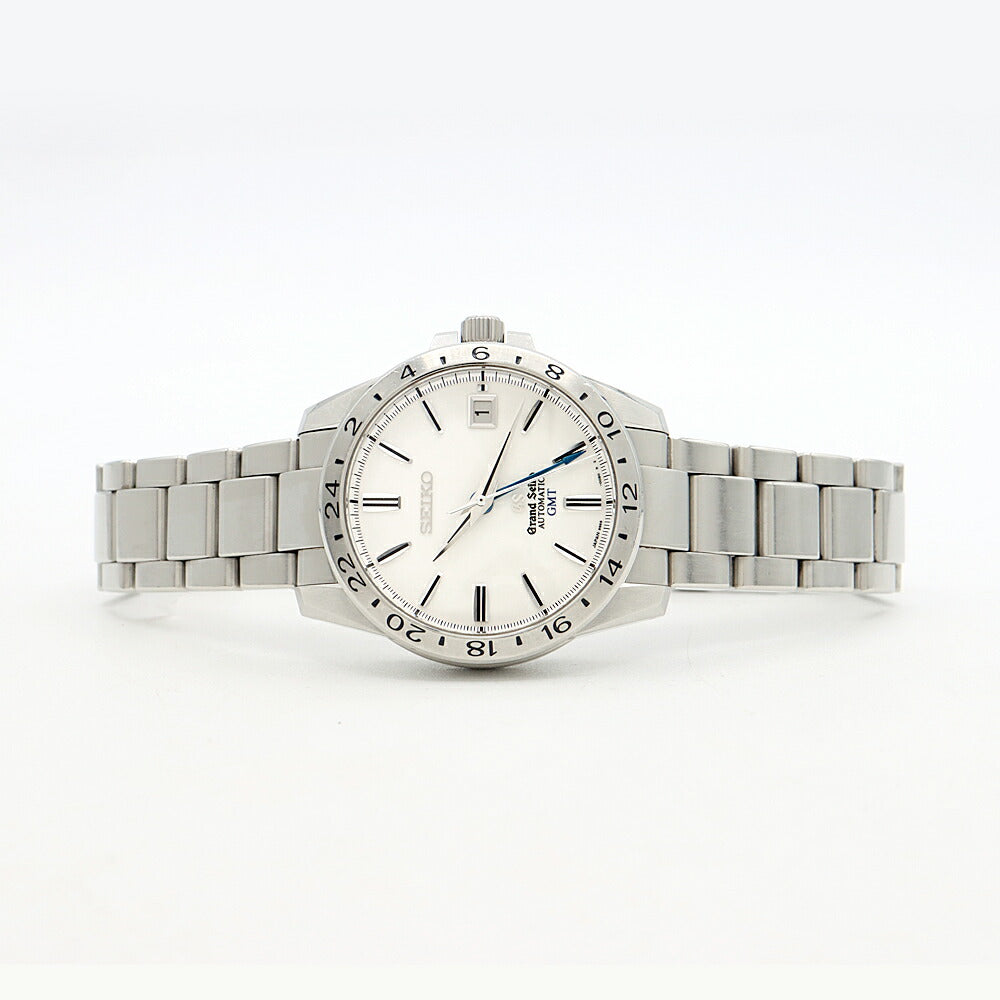 SEIKO GS Grand Seiko Mechanical GMT 9S66-00A0 SBGM025 100m Water Resistant Date Silver SS Stainless Steel Men's Automatic Winding [6 Month Warranty] [Watch] [Used]
