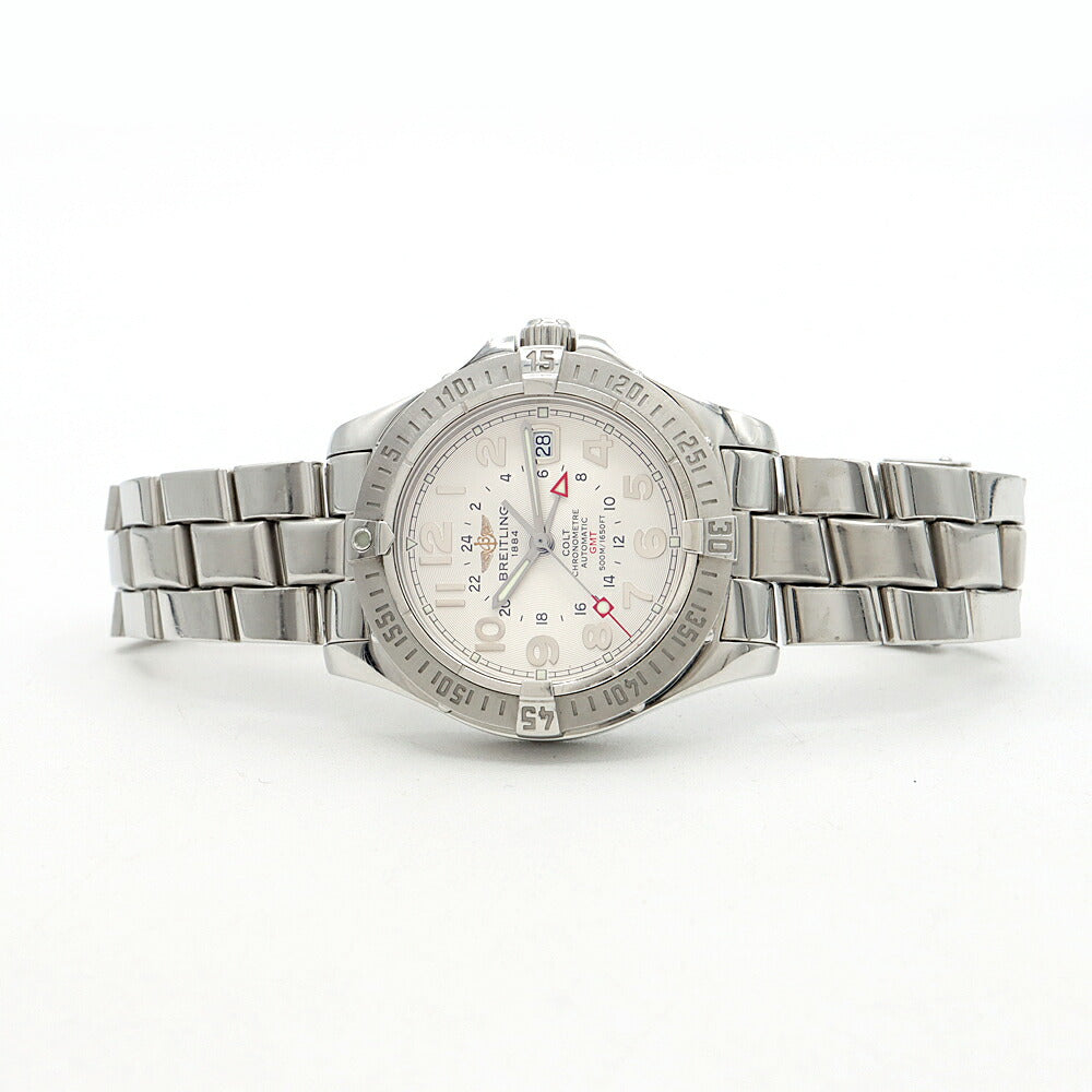 BREITLING ブライトリング コルト GMT A32350 デイト 500m防水 シルバー SS ステンレス メンズ 自動巻き【6ヶ月保証】【腕時計】【中古】