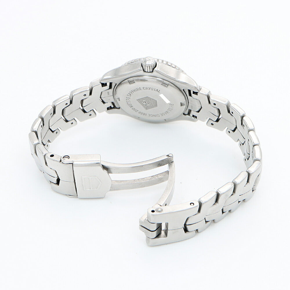 電池交換済 TAG Heuer タグホイヤー リンク WJ1315 200m防水 デイト ピンクシェル SS ステンレス レディース クォーツ【6ヶ月保証】【腕時計】【中古】