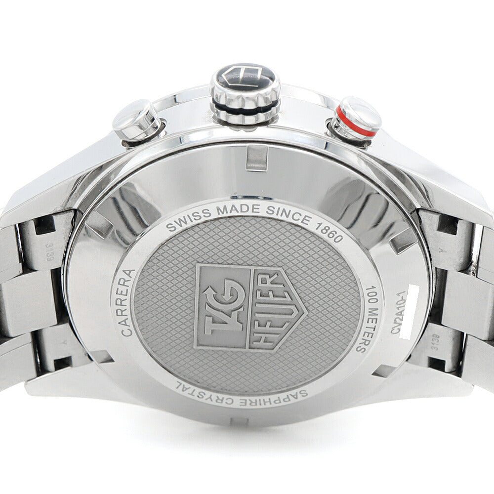 TAG Heuer タグホイヤー カレラ キャリバー16 クロノグラフ CV2A10 デイデイト 100m防水 黒 ブラック SS ステンレス メンズ 自動巻き【6ヶ月保証】【腕時計】【中古】