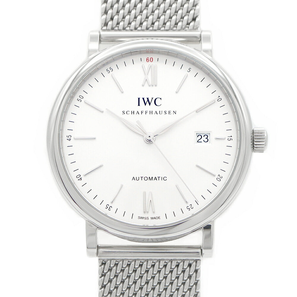 IWC International Watch Company Portofino Automatic IW356505 Date Silver SS Stainless Steel Men's Automatic Winding [6 Month Warranty] [Watch] [Used]