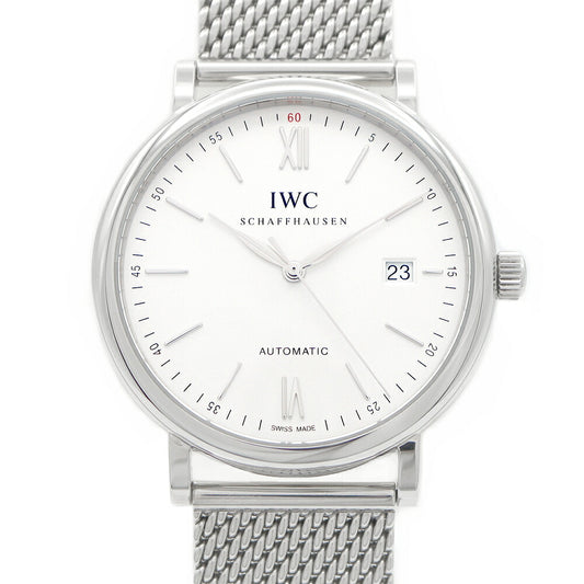IWC International Watch Company Portofino Automatic IW356505 Date Silver SS Stainless Steel Men's Automatic Winding [6 Month Warranty] [Watch] [Used]