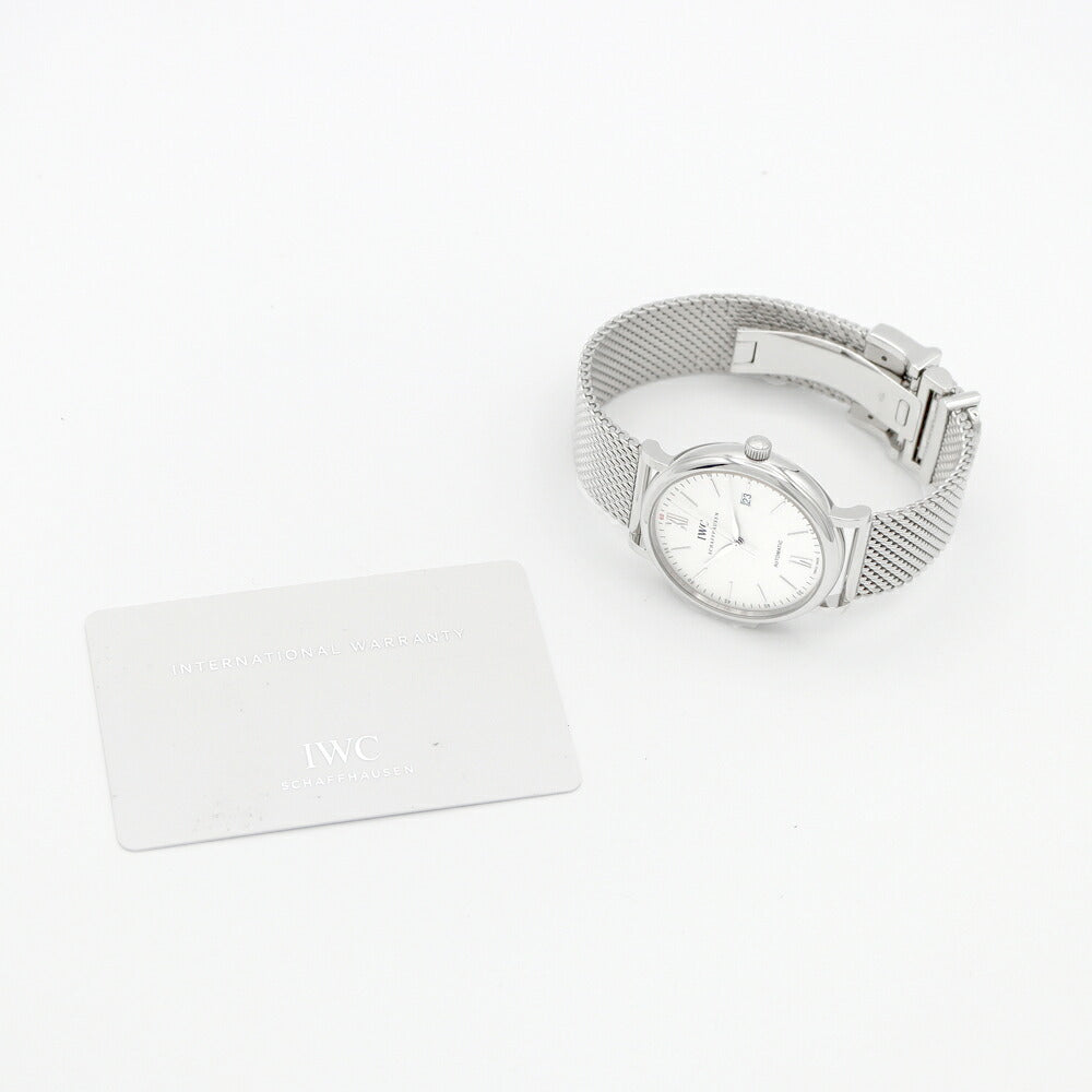 IWC International Watch Company Portofino Automatic IW356505 Date Silver SS Stainless Steel Men's Automatic Winding [6 Month Warranty] [Watch] [Used]
