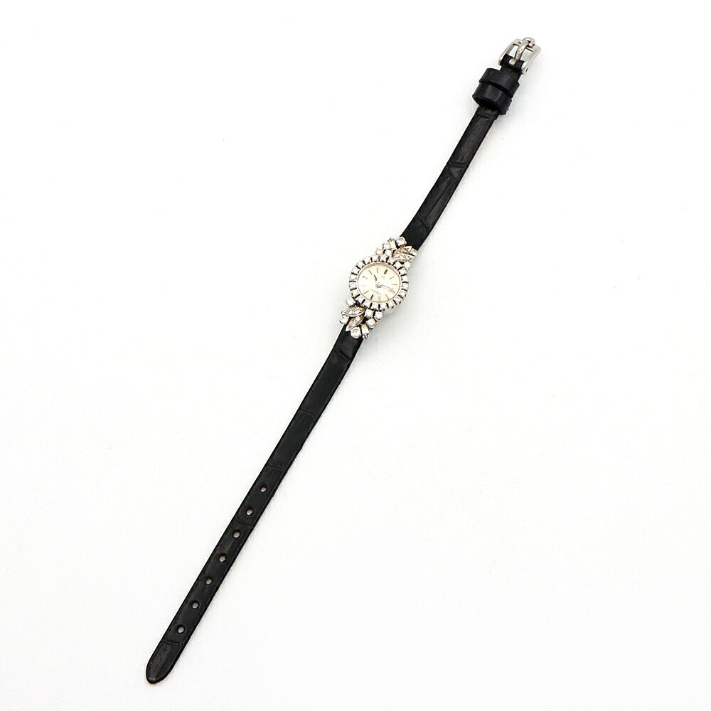 OMEGA オメガ ダイヤベゼル 911.552 610.059 Cal.640 17石 カットガラス ダイヤモンド シルバー 純正尾錠 レディース 手巻き アンティーク ヴィンテージ【腕時計】【中古】