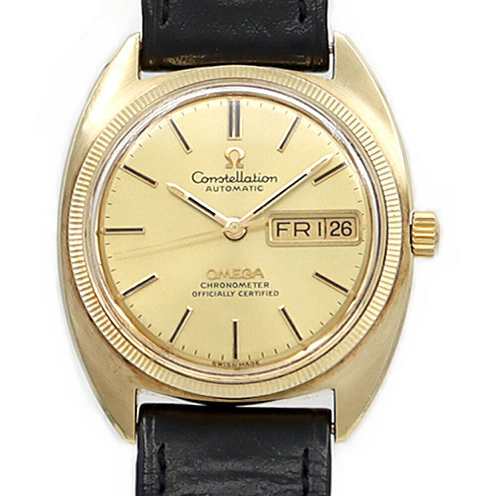 OMEGA Constellation CD 168.029 Cal.751 24 stones Day Date Gold YG Bezel Yellow Gold SS Stainless Steel Genuine Belt Genuine Buckle Men's Automatic Winding Antique Vintage [Watch] [Used]