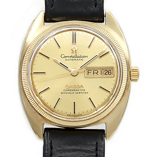 OMEGA Constellation CD 168.029 Cal.751 24 stones Day Date Gold YG Bezel Yellow Gold SS Stainless Steel Genuine Belt Genuine Buckle Men's Automatic Winding Antique Vintage [Watch] [Used]