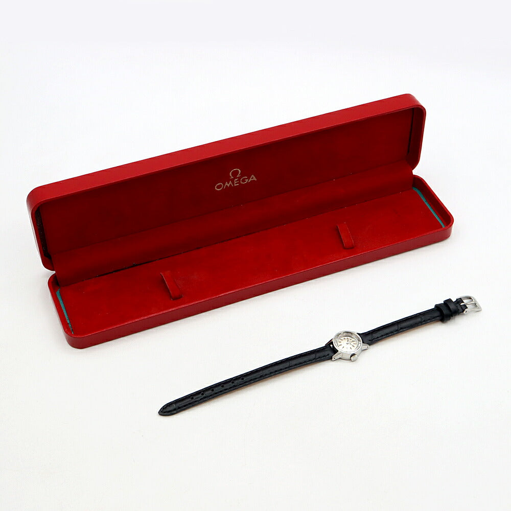 OMEGA オメガ DeVille デビル カットガラス 511.166 Cal.485 17石 シルバー SS ステンレス レディース 手巻き デヴィル アンティーク ヴィンテージ【腕時計】【中古】