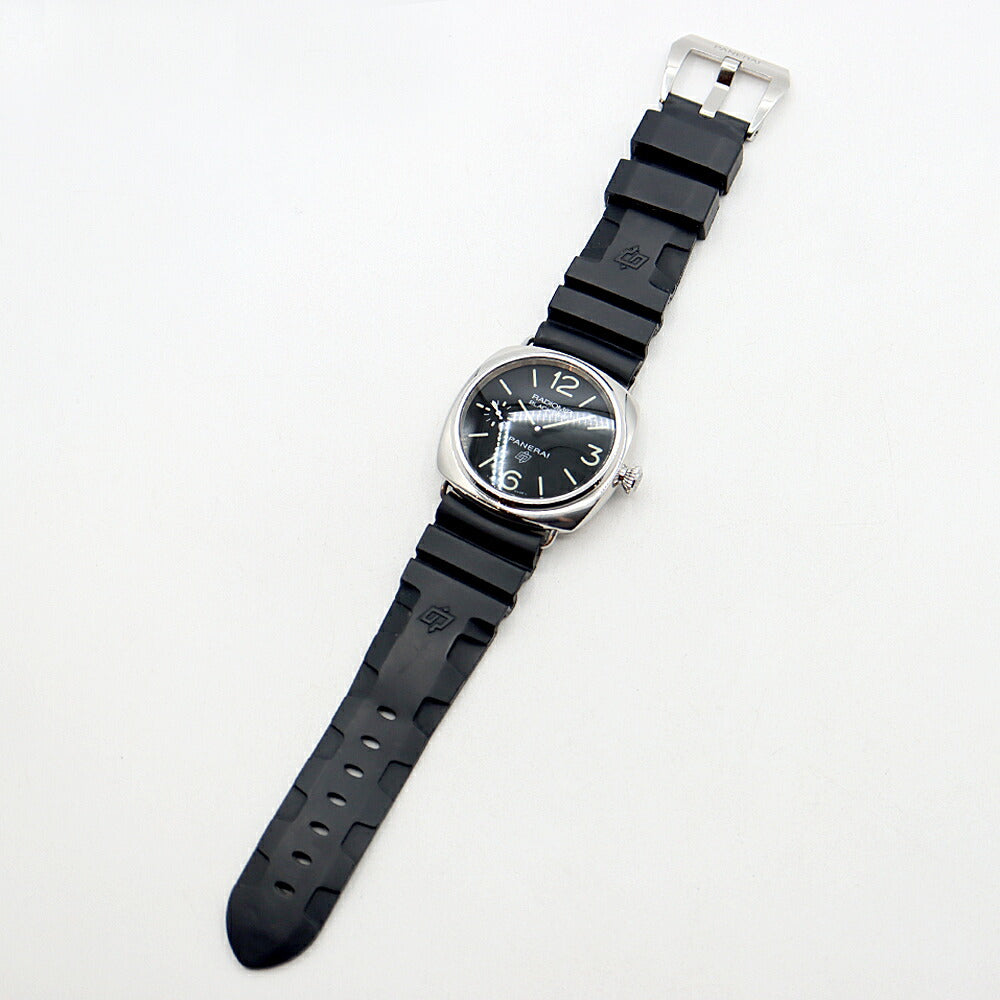 PANERAI Radiomir Black Seal Logo 3DAYS Acciaio PAM00754 V No. 100m Water Resistant Small Second Black SS Stainless Steel Genuine Belt Genuine Buckle Men's Manual Winding [6 Month Warranty] [Watch] [Used]