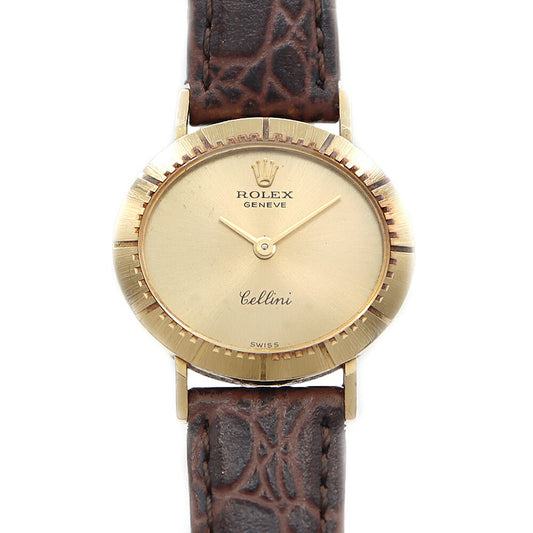 ROLEX ロレックス チェリーニ 4081 シャンパン YGP イエローゴールド 金無垢 純正尾錠 レディース 手巻き【6ヶ月保証】【腕時計】【中古】