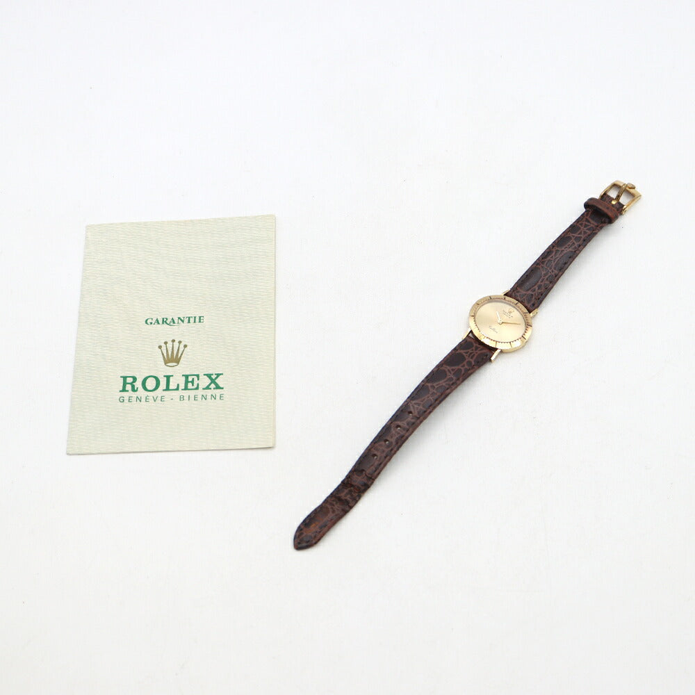 ROLEX ロレックス チェリーニ 4081 シャンパン YGP イエローゴールド 金無垢 純正尾錠 レディース 手巻き【6ヶ月保証】【腕時計】【中古】