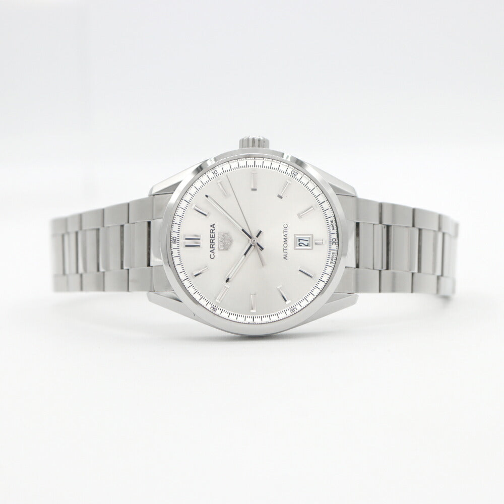 Internally inspected TAG Heuer Carrera Caliber 5 WBN2111 100m Water Resistant Date Back Skelton Silver SS Stainless Steel Men's Automatic Winding [6 Month Warranty] [Watch] [Used]