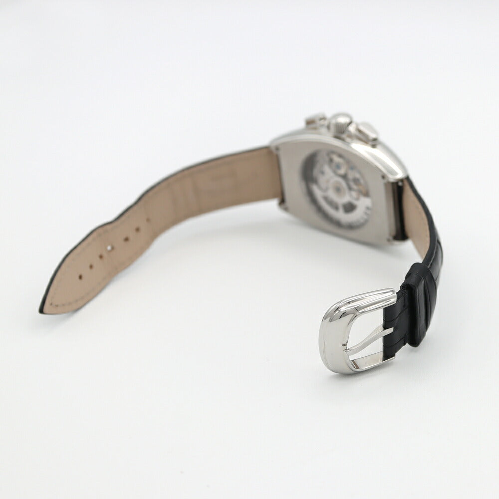 内部点検済 FRANCK MULLER フランクミュラー トノーカーベックス クロノグラフ ビックデイト 8083CC シルバー スケルトン SS ステンレス 純正ベルト 純正尾錠 メンズ 自動巻き【6ヶ月保証】【中古】【腕時計】