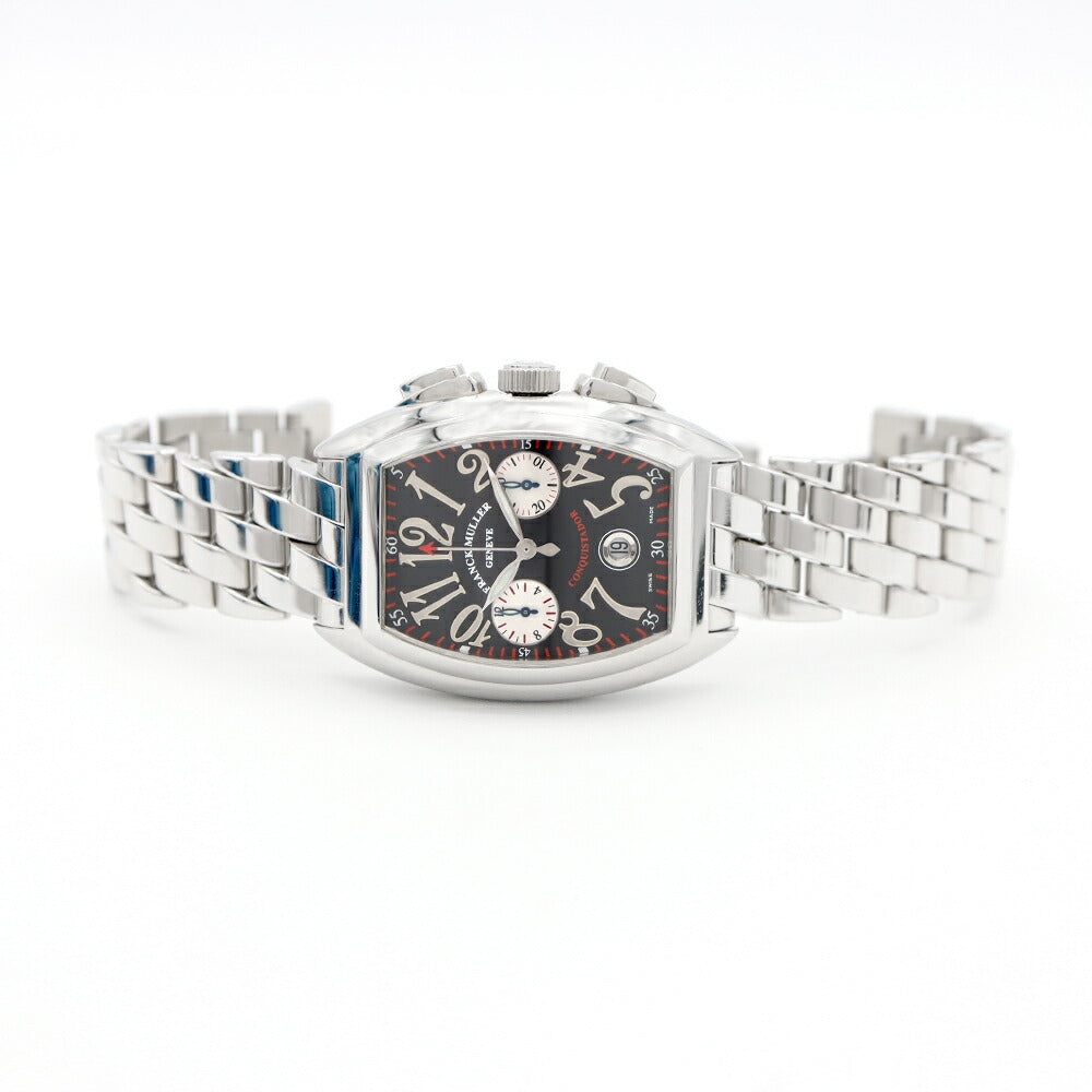 FRANCK MULLER Conquistador Chronograph 8002 CC Date Black SS Stainless Steel Men's Automatic Winding [6 Month Warranty] [Used] [Watch]