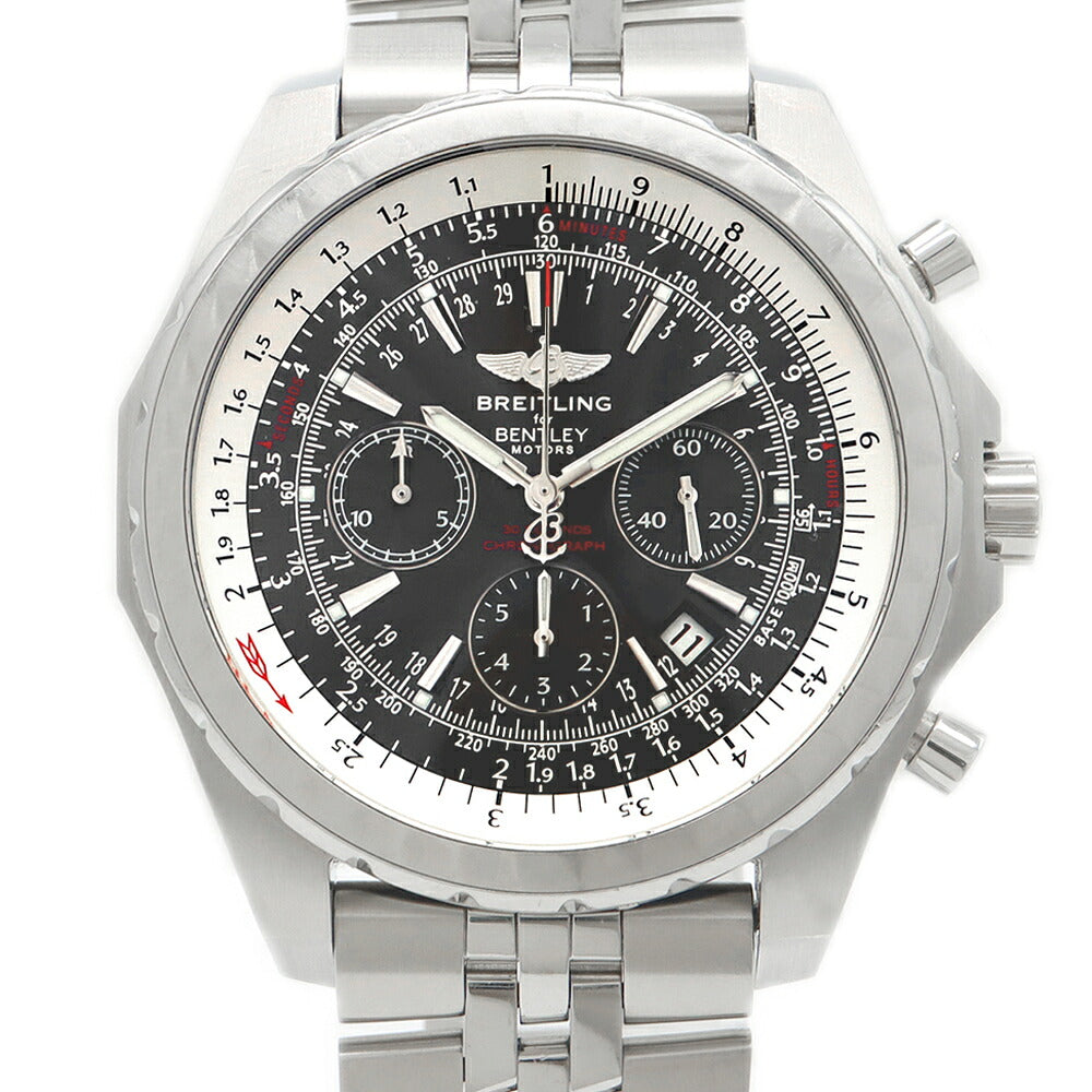 BREITLING ブライトリング ベントレー モーターズ Tスピード A25363 クロノグラフ デイト 100m防水 グレー SS ステンレス メンズ 自動巻き【自社保証6ヶ月】【腕時計】【中古】