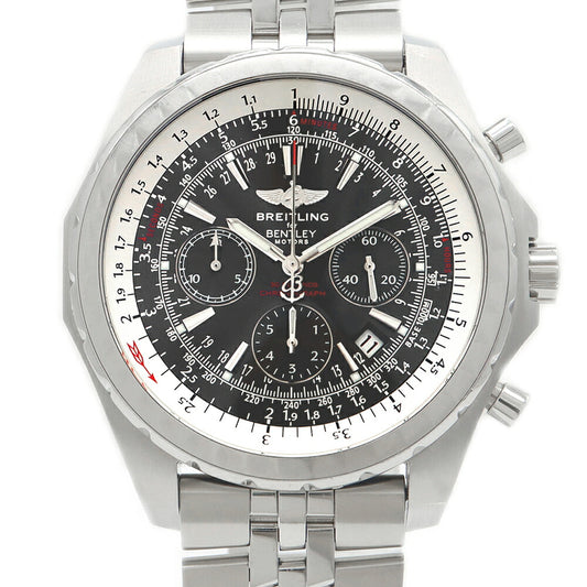 BREITLING ブライトリング ベントレー モーターズ Tスピード A25363 クロノグラフ デイト 100m防水 グレー SS ステンレス メンズ 自動巻き【自社保証6ヶ月】【腕時計】【中古】