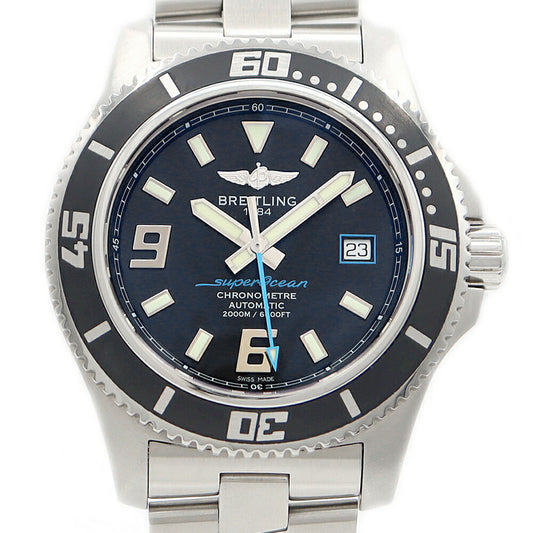 Internally inspected BREITLING Super Ocean A17391 Date 2000m Water Resistant Black SS Stainless Steel Men's Automatic Winding [6 Month Warranty] [Watch] [Used]