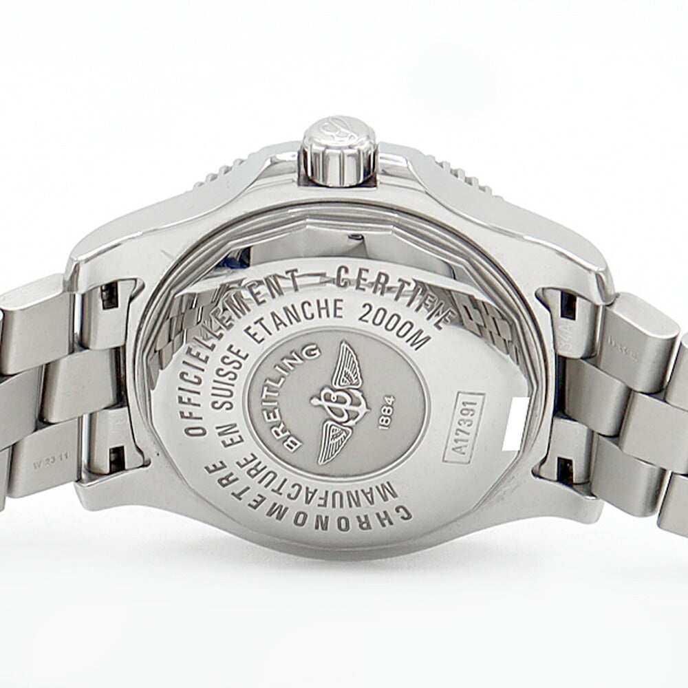 Internally inspected BREITLING Super Ocean A17391 Date 2000m Water Resistant Black SS Stainless Steel Men's Automatic Winding [6 Month Warranty] [Watch] [Used]